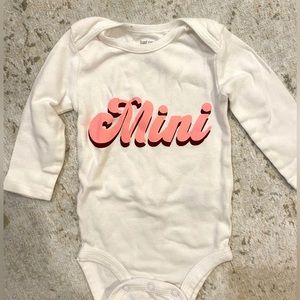 Mini graphic baby onesie